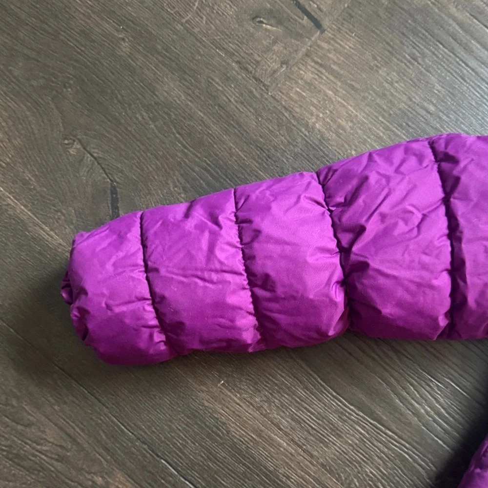 Girls Columbia Arctic Blast Purple Hooded Puffer Jacket size XS 6/6x